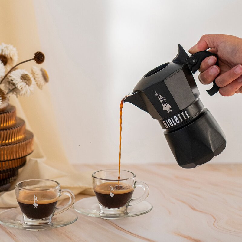Bialetti Brikka Exclusive espressokanne 2- kopper 10 cl svart