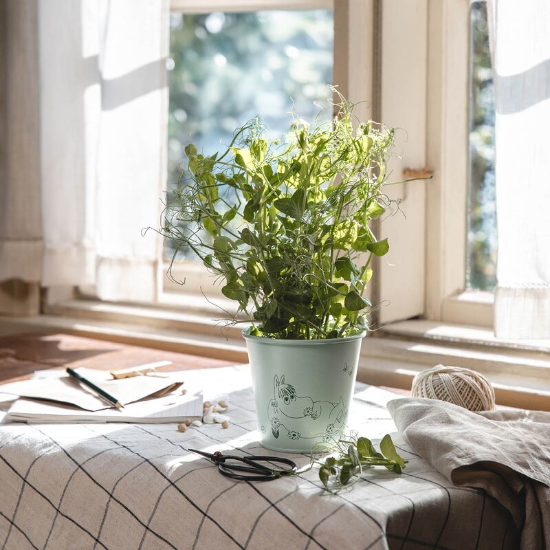 Muurla Mummi metallpotte 11 cm grønn