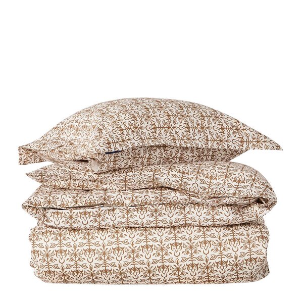 Lexington Sengesett 200x220 cm bomullssateng ornament white/fudge
