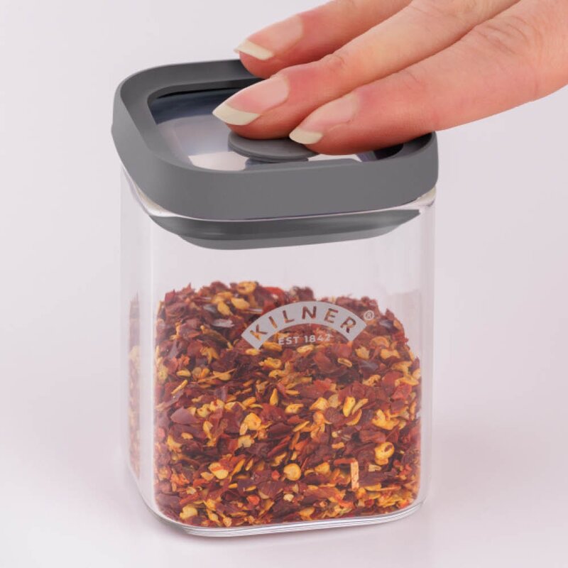 Kilner Fresh krydderkrukke 160 ml glass/grå