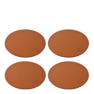 Nordan Home Glassbrikke i skinn 12,5 cm 4 stk mørk brun