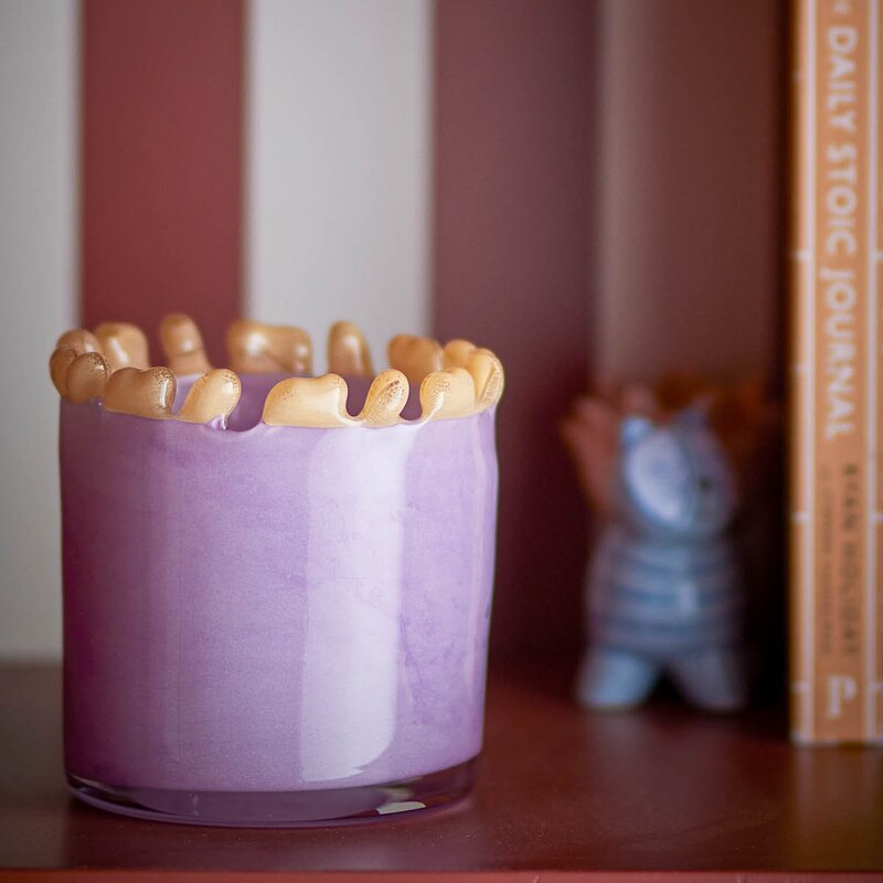 Bloomingville Lyslykt Edger 8,5x11 cm lilla