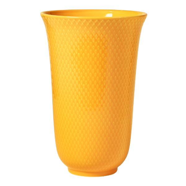 Lyngby Porcelæn Rhombe Color vase 20 cm porselen gul