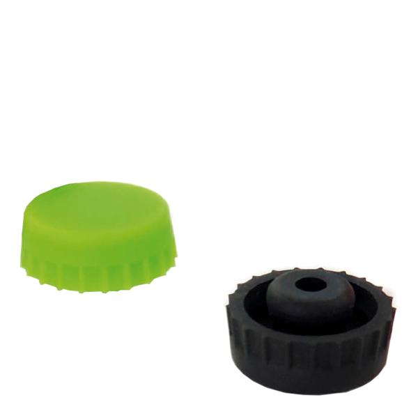 Pulltex Beer stopper silikon 2 stk svart/grønn