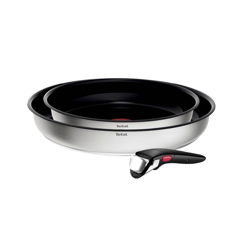 Tefal Ingenio Emotion stekepannesett 3 deler brushed ceramic