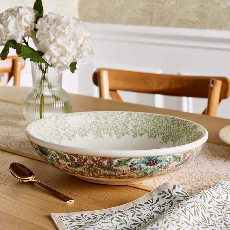 Spode Morris & Co lav skål 16 cm strawberry thief