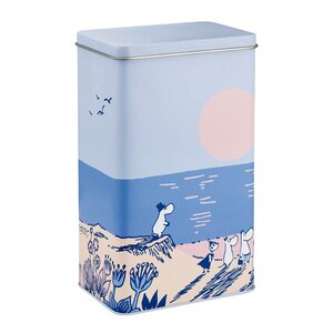 Muurla Mummi metallboks Solnedgang 12x8x20 cm blå