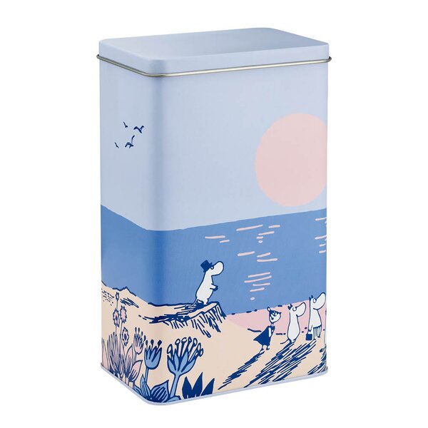 Muurla Mummi metallboks Solnedgang 12x8x20 cm blå