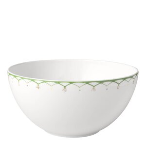 Villeroy & Boch Colourful Spring salatskål 24 cm hvit/grønn