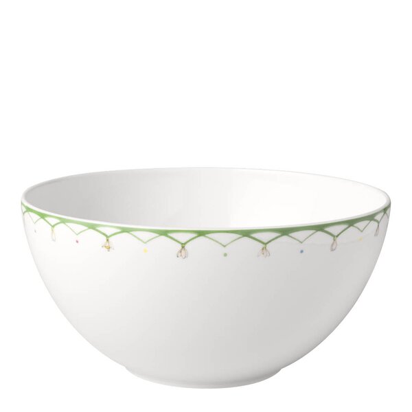 Villeroy & Boch - Colourful Spring salatskål 24 cm hvit/grønn