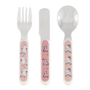 Rätt Start Mummi barnebestikk 3 deler Eng rosa