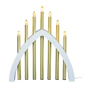 Aneta Lighting Gotland adventsstake 45 cm hvit/matt messing