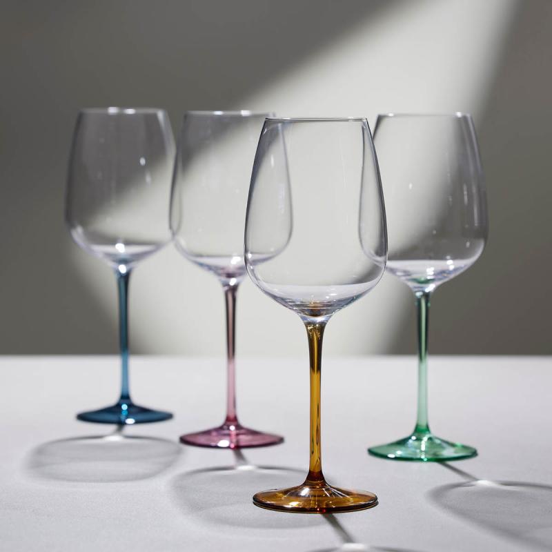 Lyngby Glas Vienna vinglass 53 cl 4 stk blå