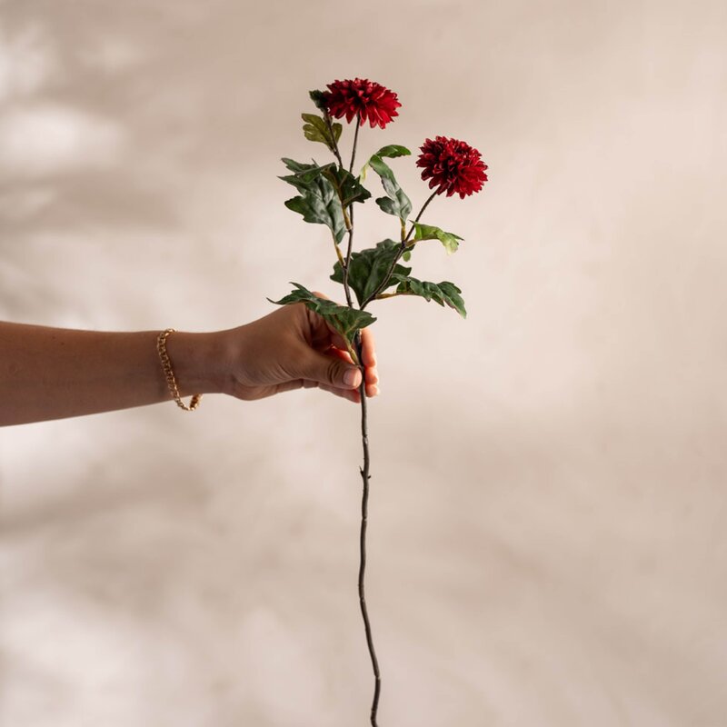Mr Plant Krysantemum kunstig snittblomst 53 cm vinrød