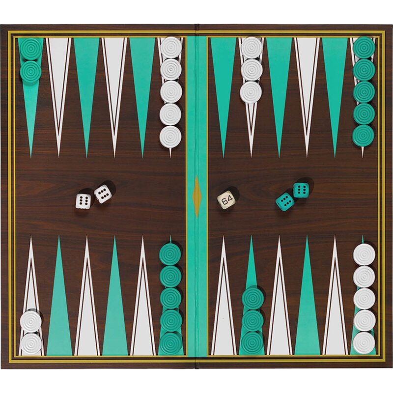 Games Room Backgammon grafisk mønstret boks