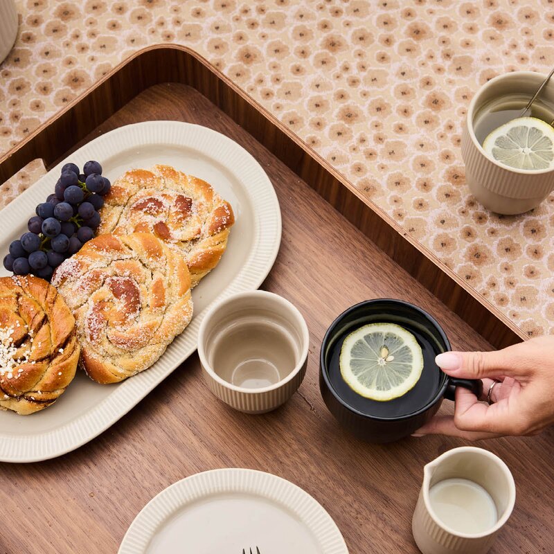 Sagaform Inka serveringsfat 34x20 cm beige