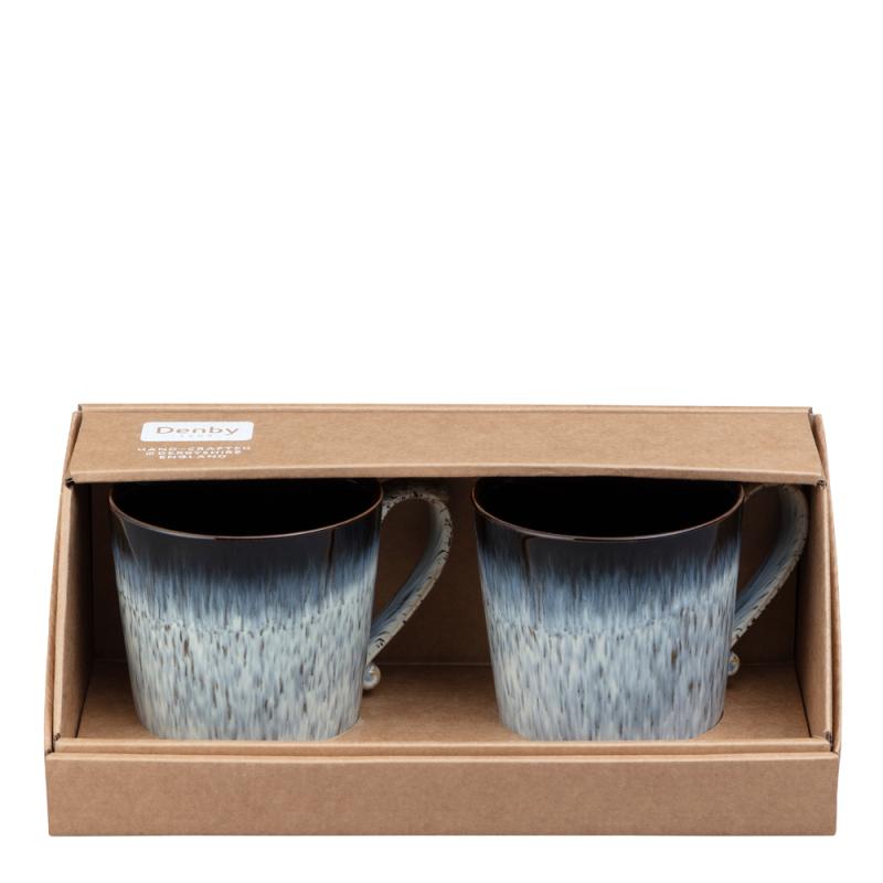 Denby Halo kopp med hank 39 cl 2 stk blå/svart