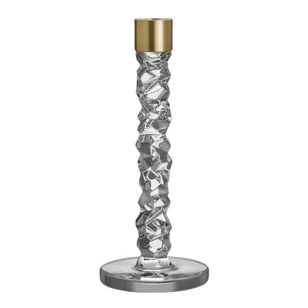 Orrefors Carat lysestake 24,2 cm gull