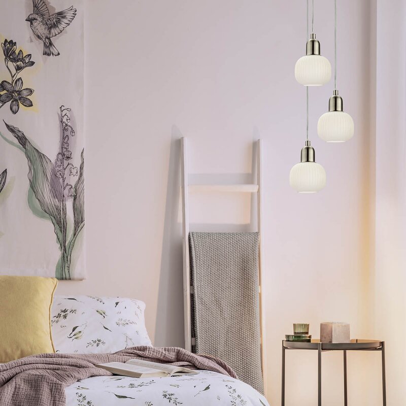 Aneta Lighting Elin vinduspendel 10 cm stål/hvit