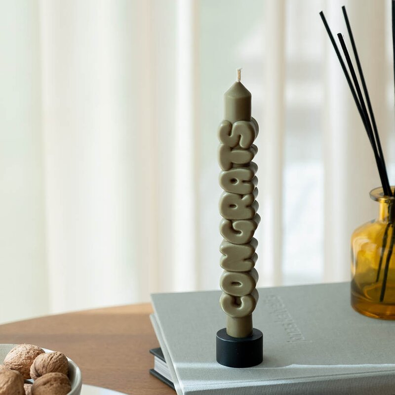 CandleHand 3D kronelys 23 cm 
CONGRATS indigo