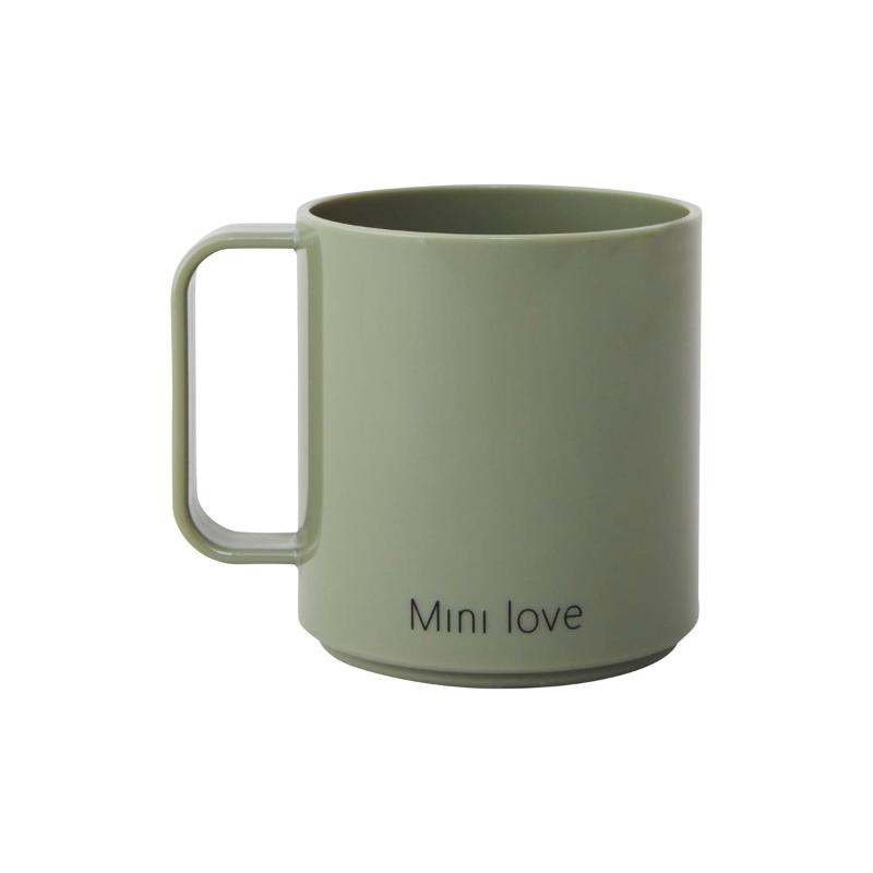 Design Letters Kids mini Love kopp med håndtak grønn