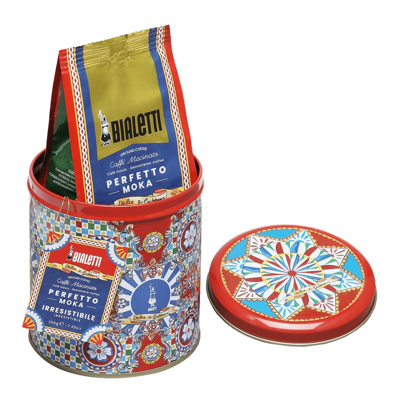 Bialetti D&G kaffeboks med kaffe 200g multi