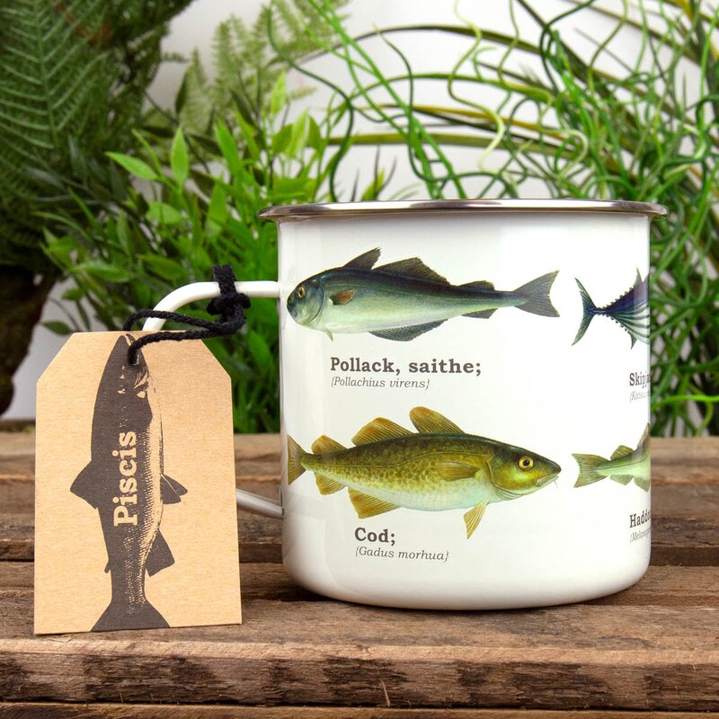 Gift Republic Emaljekopp 50 cl fisk