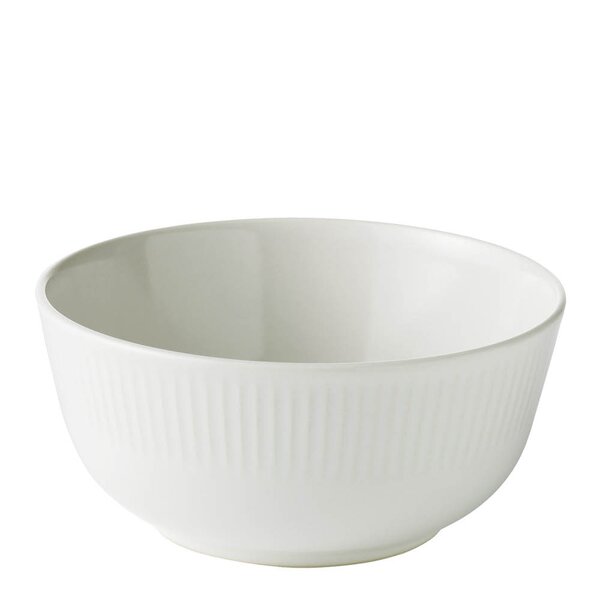 Aida Groovy stentøy skål 14,5x6,5 cm hvit