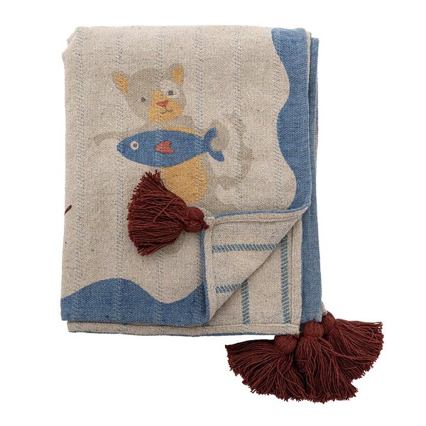 Bloomingville MINI Mille pledd 160x130 cm flerfarget