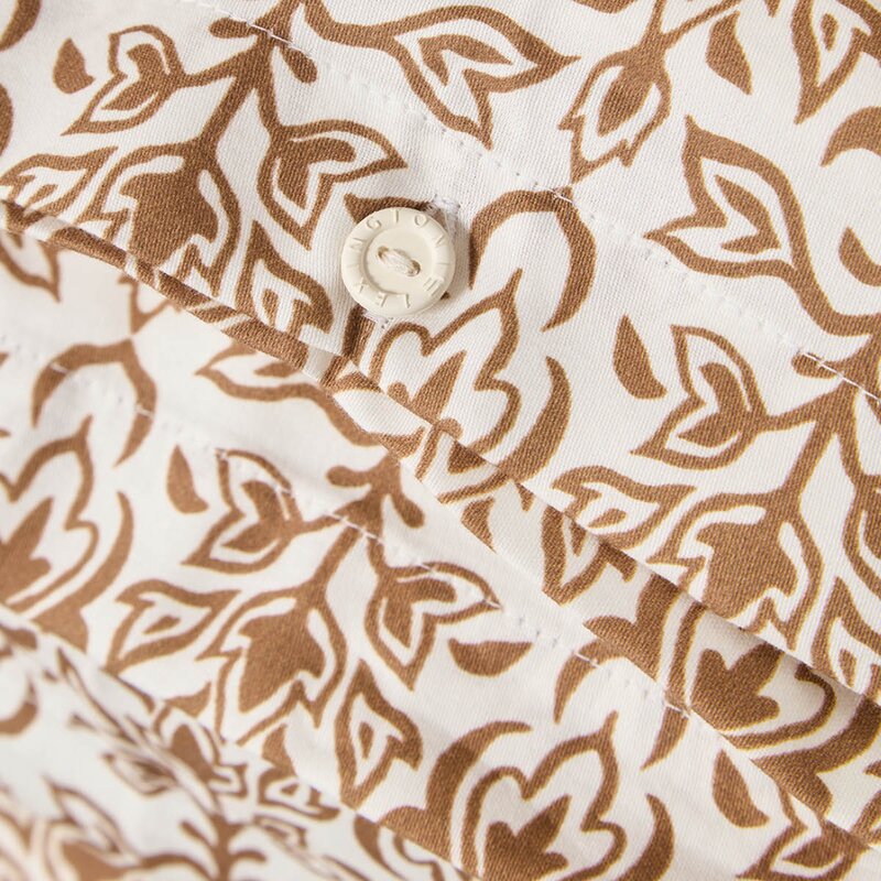 Lexington Sengesett 140x200 cm bomullssateng ornament white/fudge