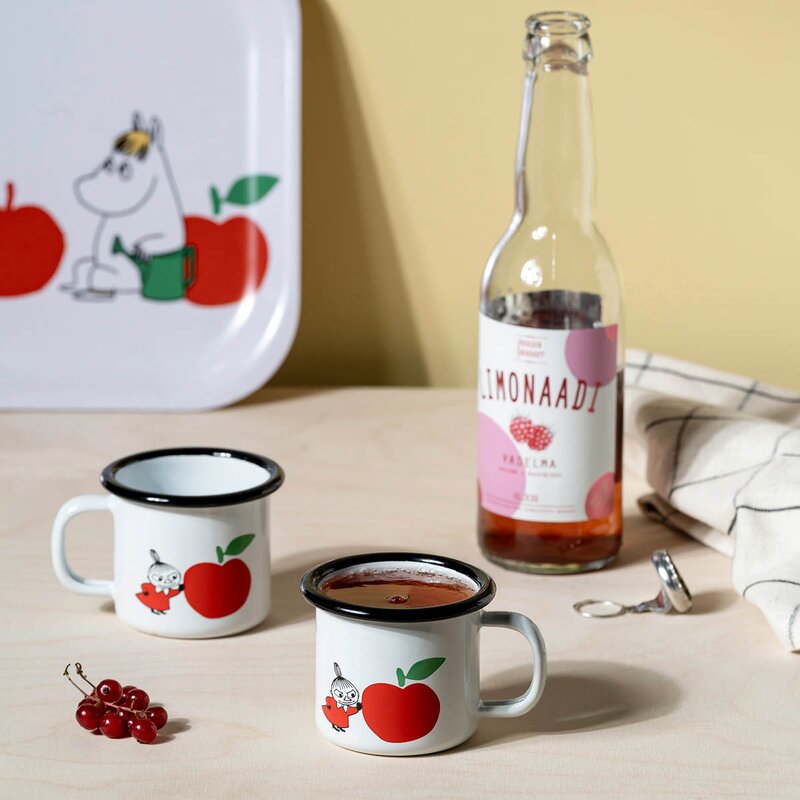 Muurla Mummikopp emalje 15 cl Lille My eple rød