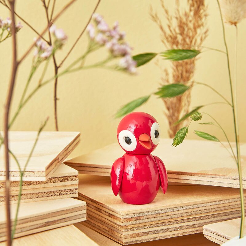 Spring Copenhagen Spring Birds trefigur 6,5 cm remarkable red