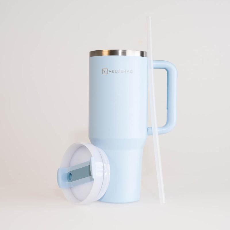 Velbehag The Tumbler med sugerør1,2 L ocean dream lys blå