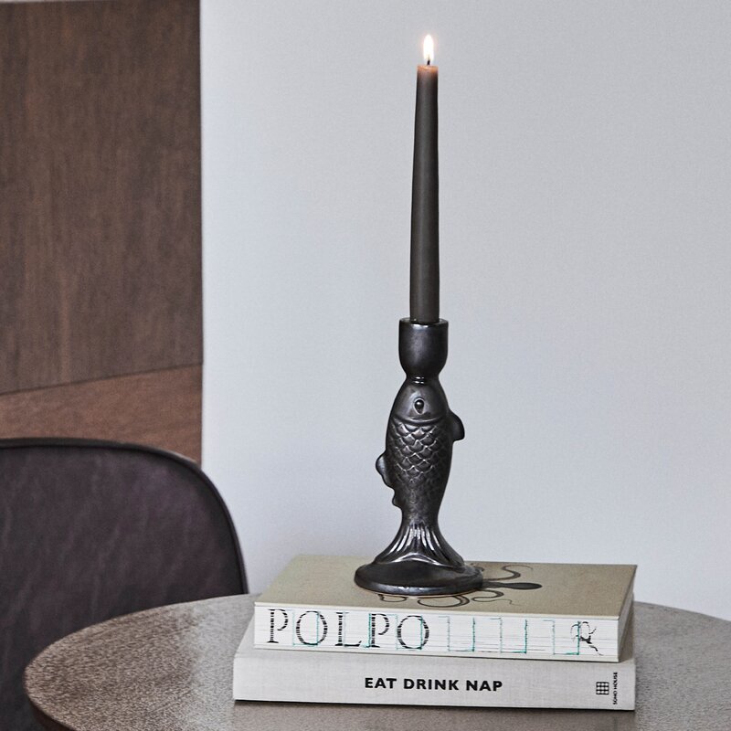House Doctor Rio lysestake 20 cm metallisk svart
