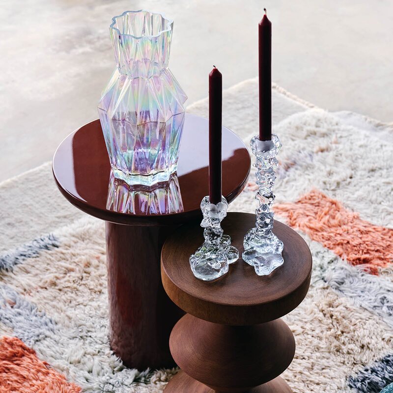 Pols Potten Drip lysestake i glass 14 cm klar
