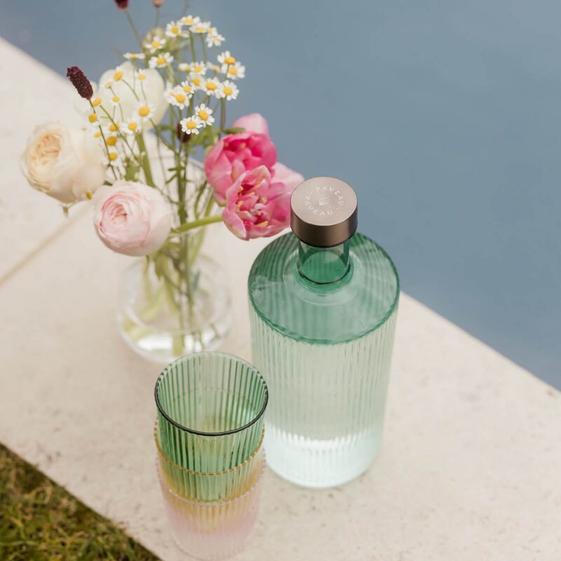 Paveau Ribbed Elegance glass Bondi 25 cl grønn