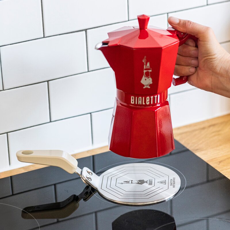 Bialetti Exclusive espressokanne 6 kopper 25 cl rød