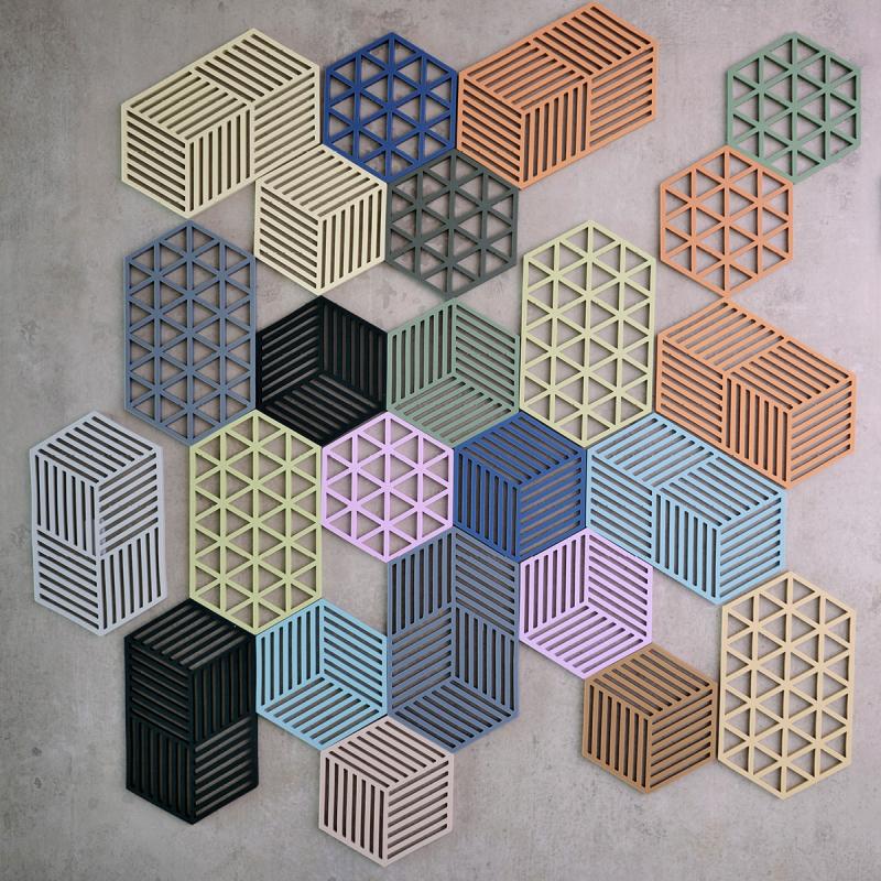 Zone Hexagon bordskåner 3 stk 24 cm lupine/warm sand/light terracotta