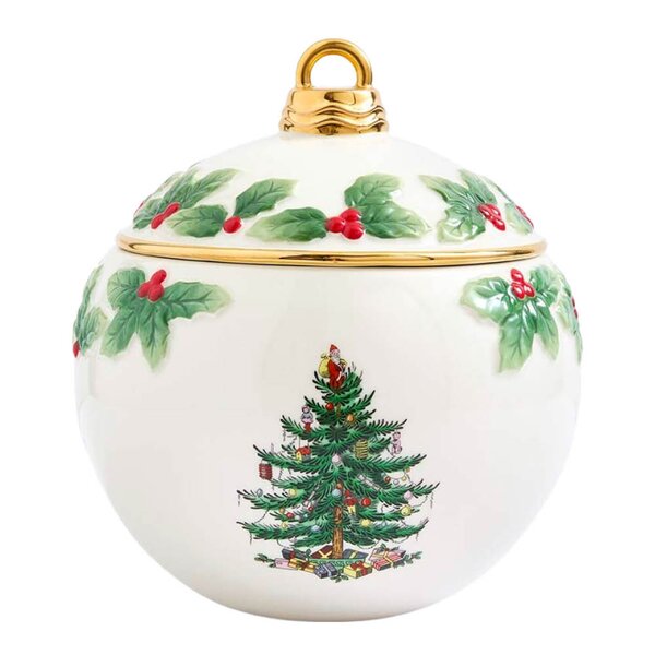 Spode Christmas Tree kakeboks julekule 20 cm