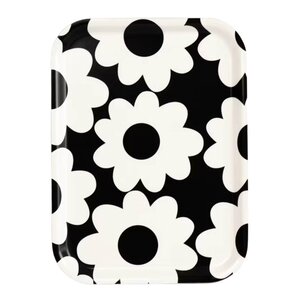 Rotor Design Flora serveringsbrett 27x20 cm svart/hvit