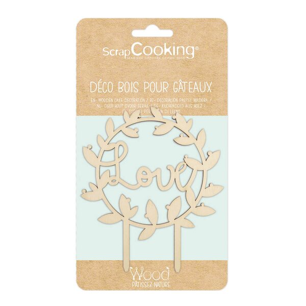 ScrapCooking Love kaketopp 12,5 cm tre
