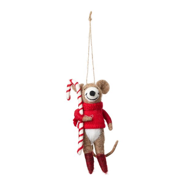 Holmen Nils juleornament koala 13 cm ull/rød