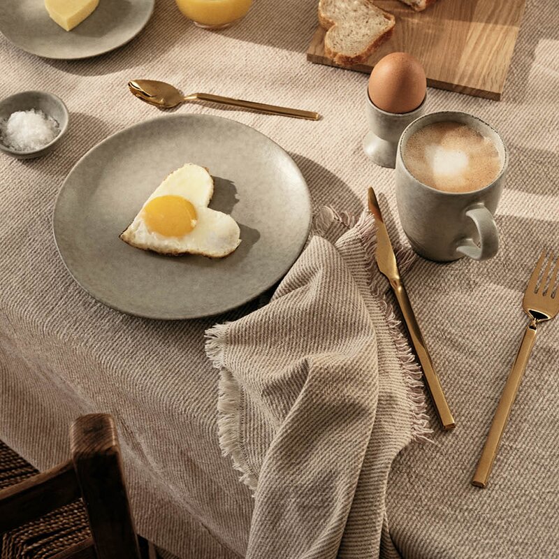 Broste Copenhagen Elouise serviett 45x45 cm fungi/offwhite