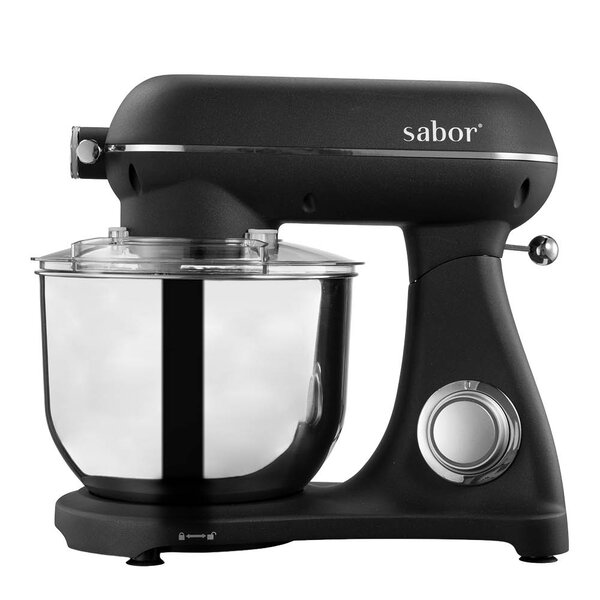 Sabor Ultimate kjøkkenmaskin 6,5L 1800W med kobling matt svart/frostet