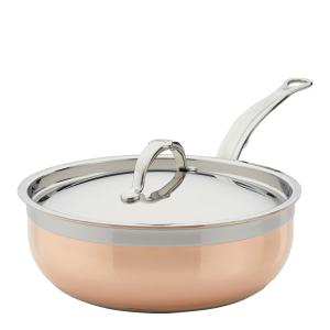 Hestan Copperbond traktørpanne med lokk 24cm 3,7L kobber