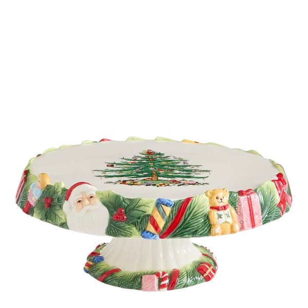 Spode Christmas Tree kakefat på fot 31 cm Memories