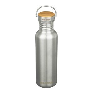 Klean Kanteen Reflect flaske 80 cl med bambuslokk børstet stål