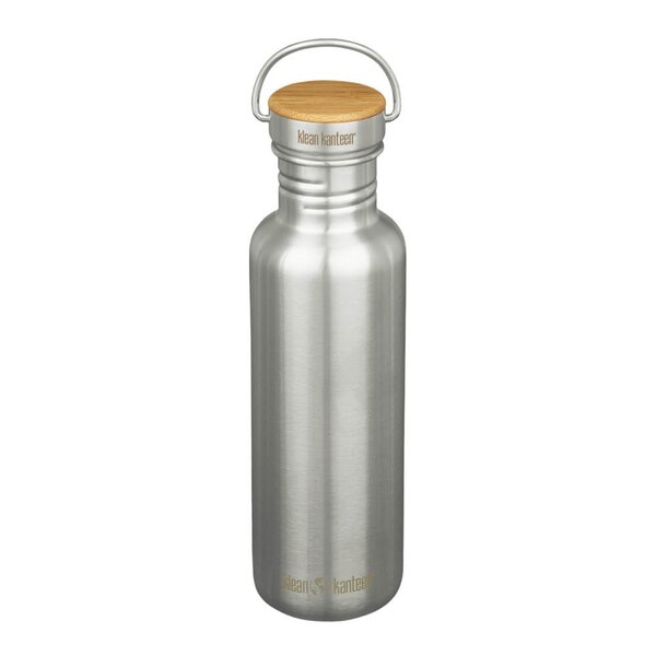 Klean Kanteen Reflect flaske 80 cl med bambuslokk børstet stål