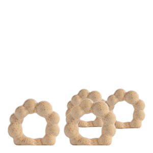 ByOn Porto serviettring 6,5x2,5 cm 4 stk beige