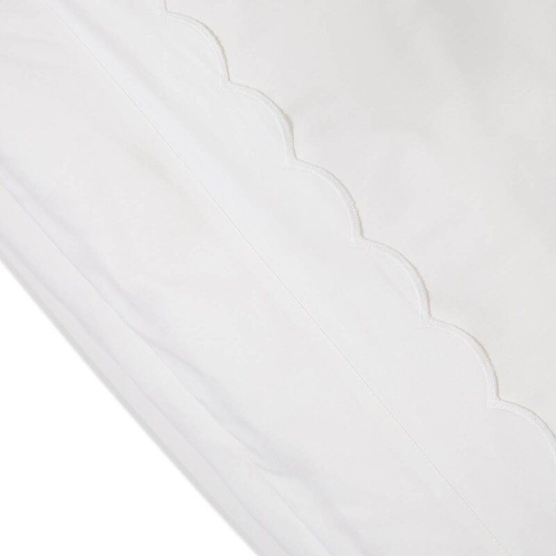 Lexington Sengesett percale bølgekant 200x220 cm hvit